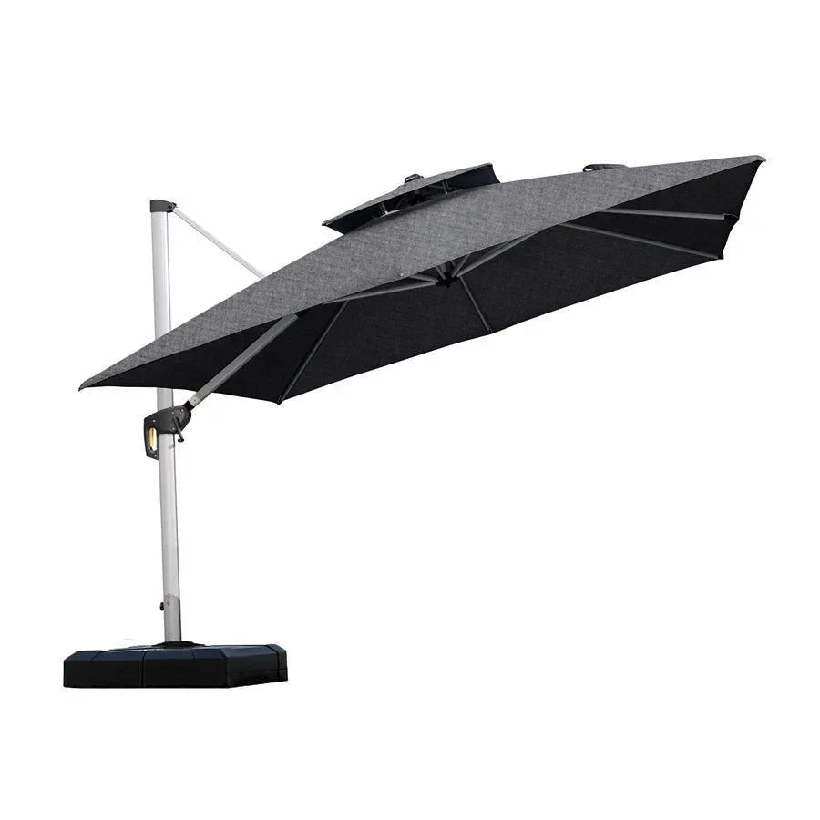 PURPLE LEAF – Parasol de terrasse Premium Classic SUNBRELLA déporté
