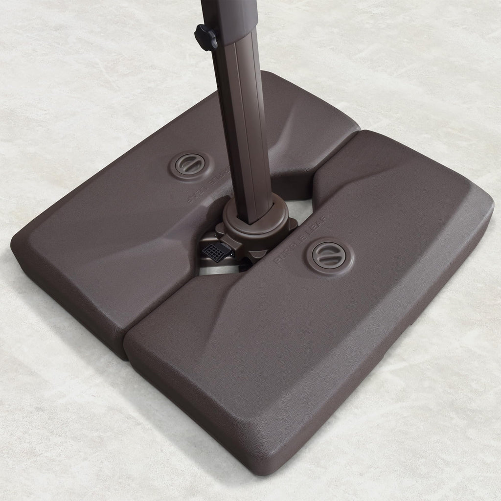 PURPLE LEAF OPEN BOX Bronze Aluminum Frame Cantilever Umbrella Weighted Base ZY02XGTBS-75