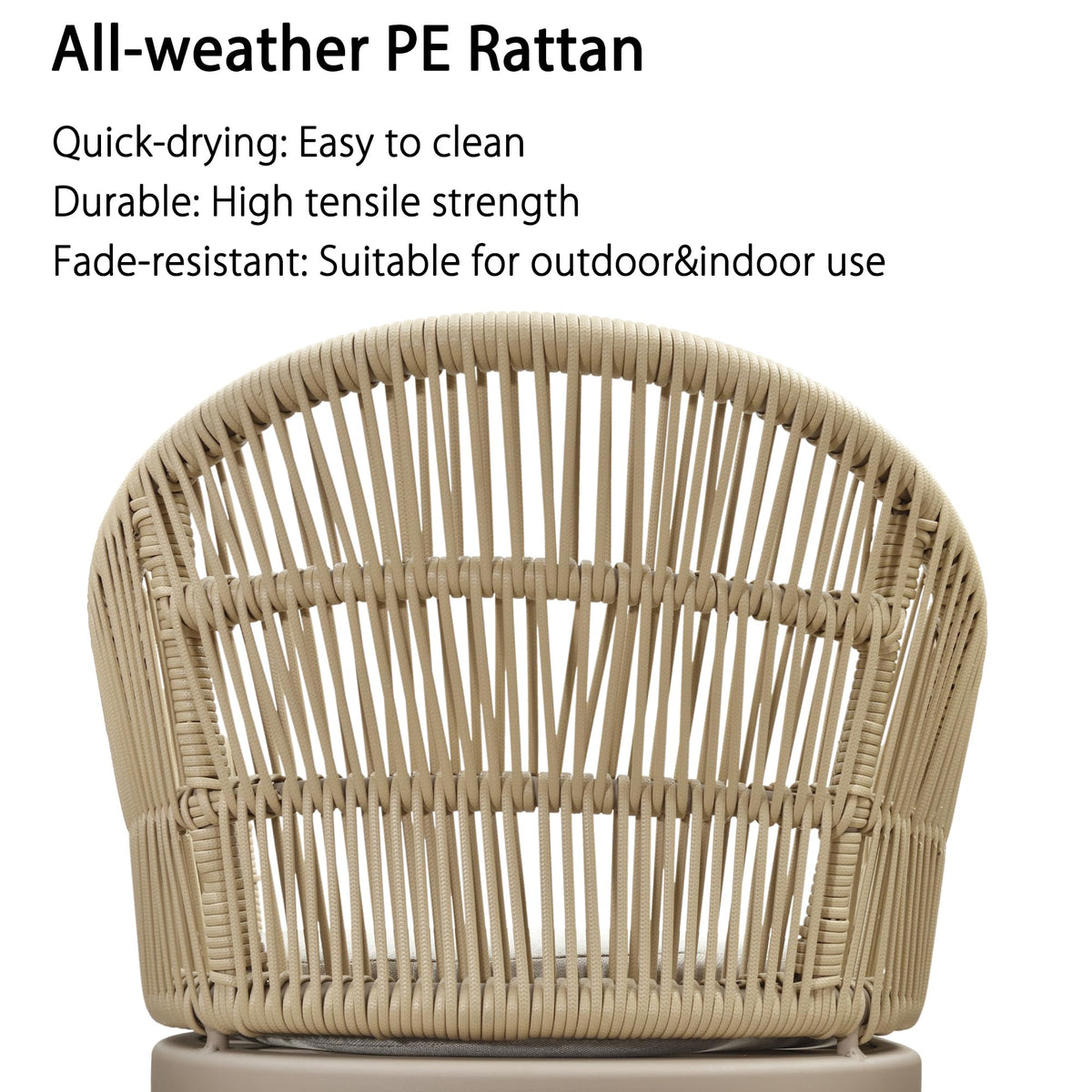 PURPLE LEAF 7/9/11 Pieces Outdoor Dining Set Aluminium Dining Table and Woven Rattan Chairs Dining Furniture Set with Cushions for Deck Patio Champagne