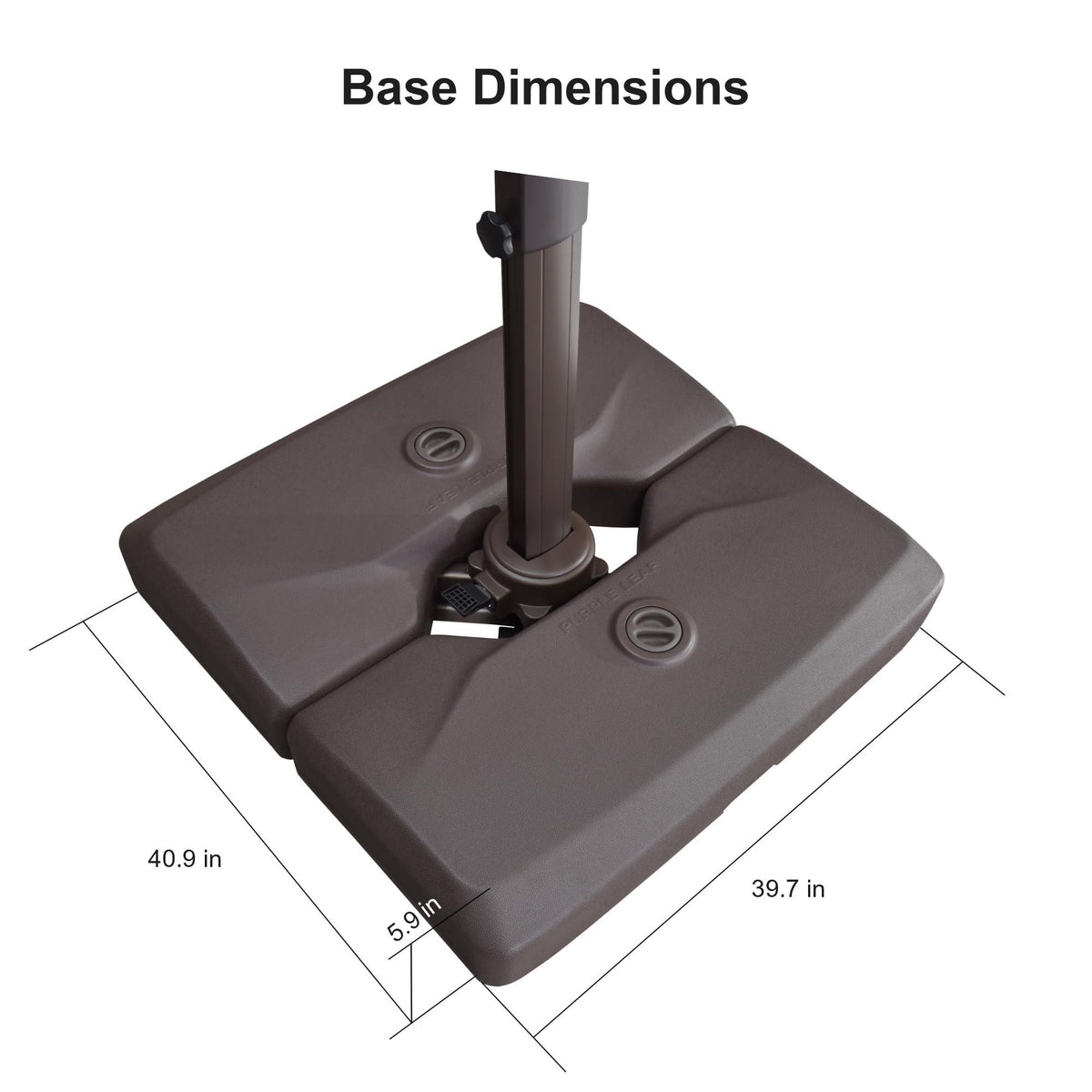 PURPLE LEAF Cantilever Umbrella Weighted Base ZY02XGTBS-120