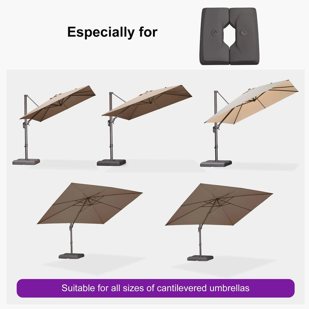 PURPLE LEAF Cantilever Umbrella Weighted Base ZY02XGTBS-120