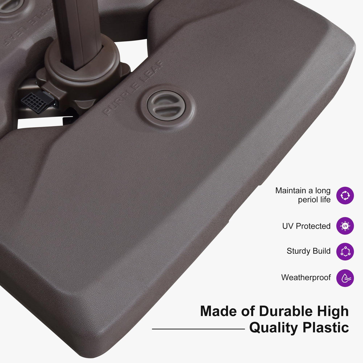 PURPLE LEAF Cantilever Umbrella Weighted Base ZY02XGTBS-120