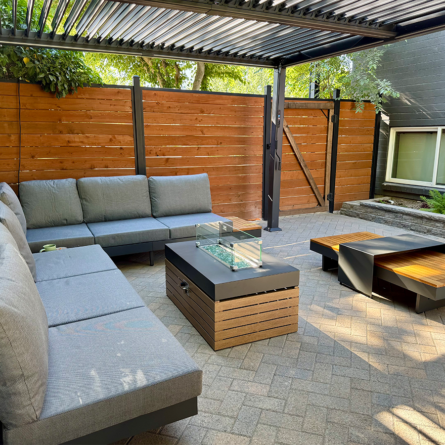 PURPLE LEAF Caesar Louvered Pergola Outdoor Adjustable Roof Modern Patio Aluminum Pergola for Deck Backyard Garden Hardtop Gazebo Bronze