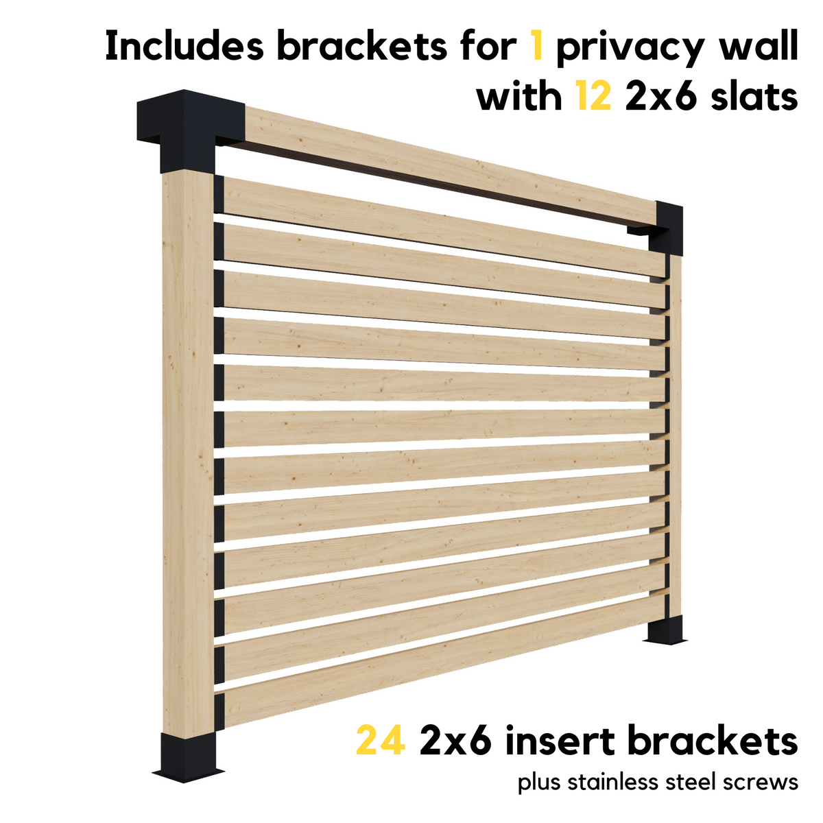 Cabana Pergola Kit With 4x4 or 6x6 Brackets