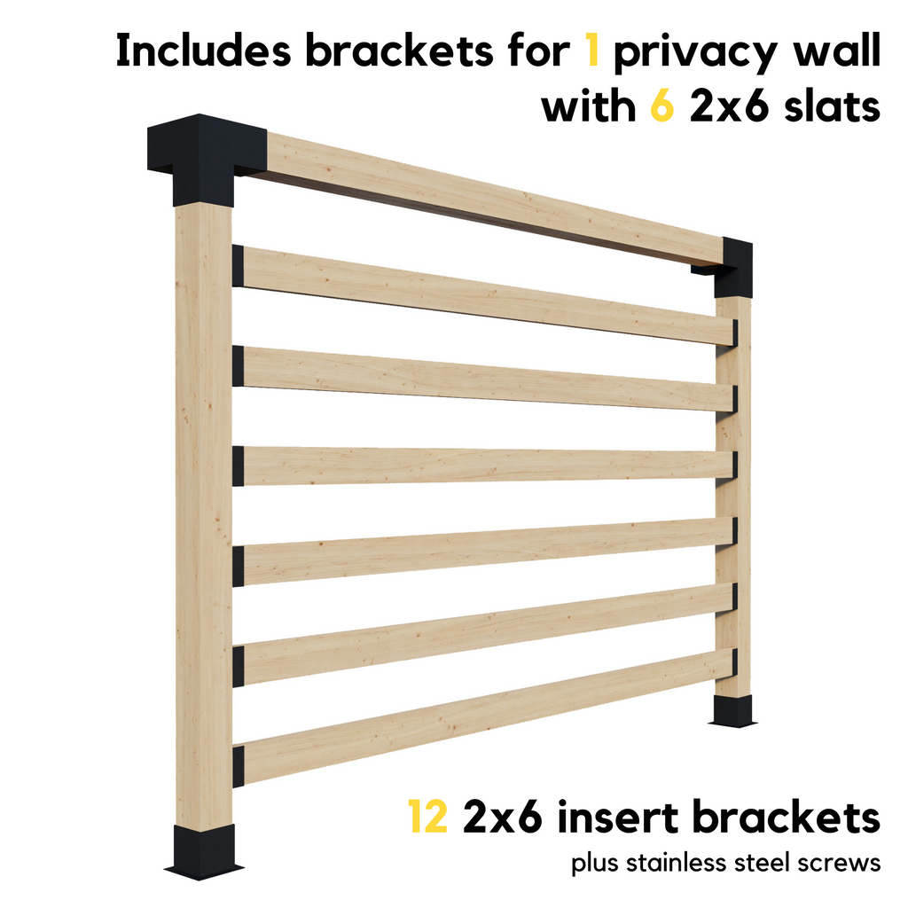 Kit for a Pergola for Small Yard - Any Size Up to 12' x 12'