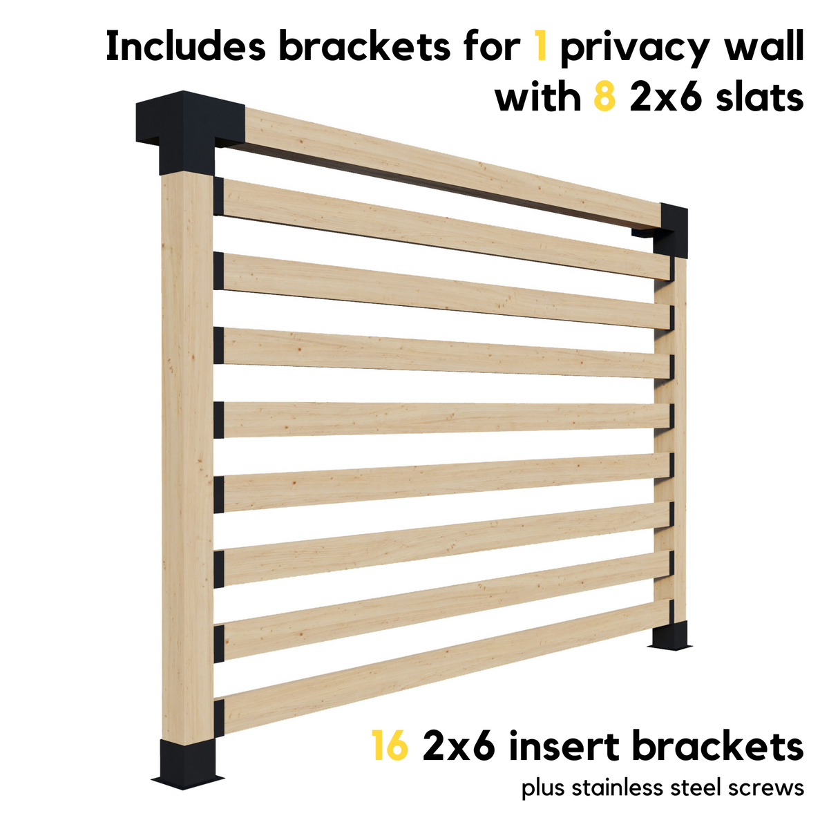 Modern Slatted Pergola Kit