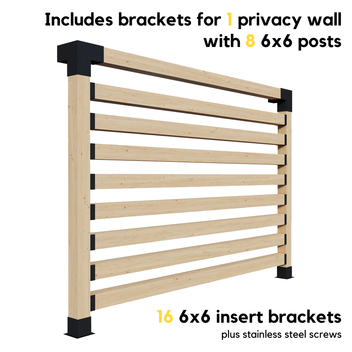 Pergola Brackets (6x6) DIY Kit