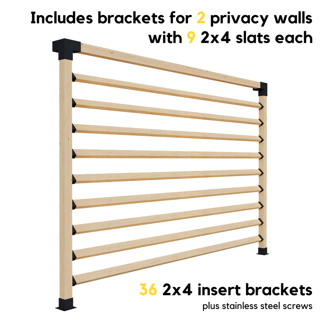 Kit for Building a Custom Pergola With Roof