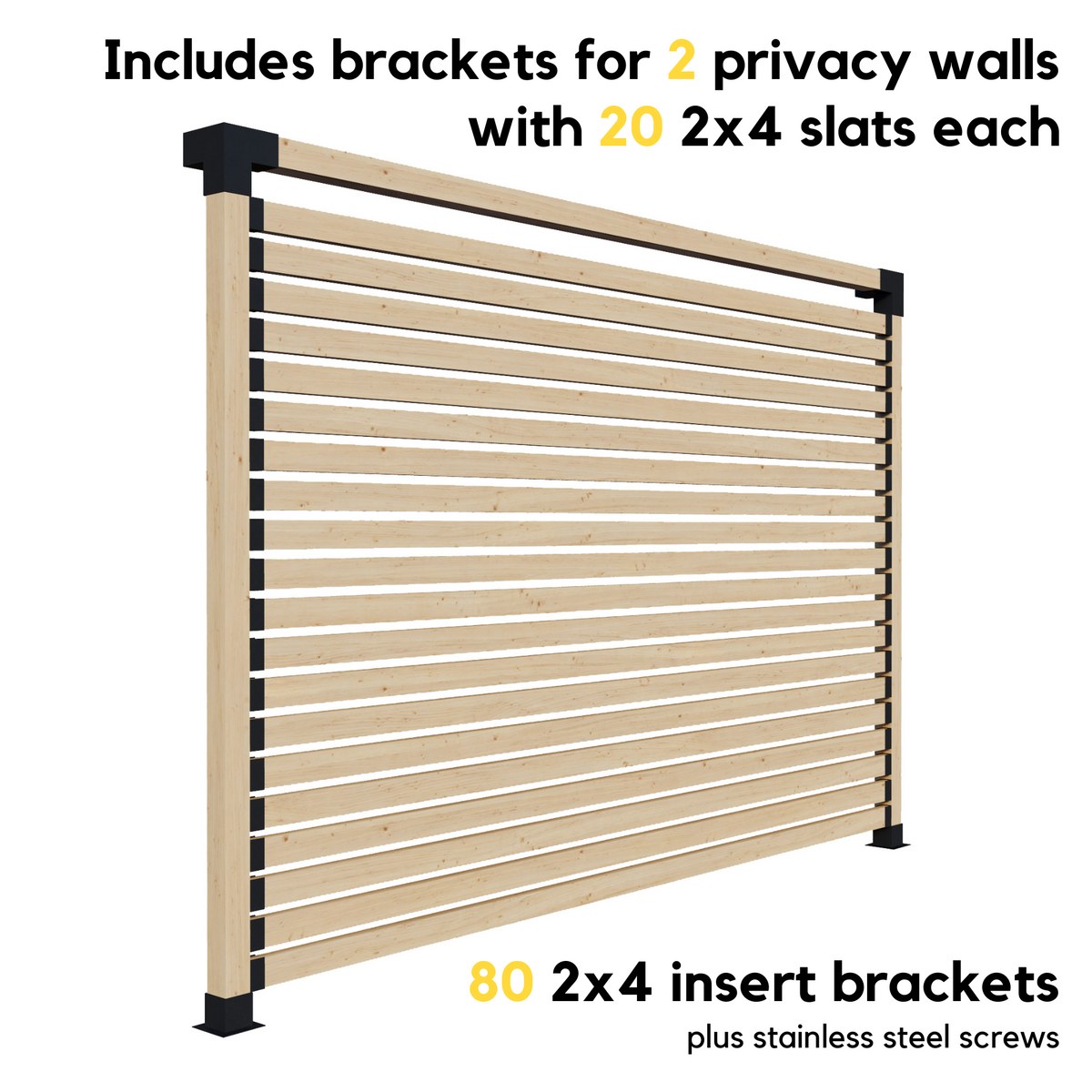 Complete Set of Brackets to Build a Pergola