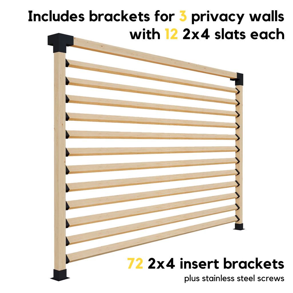 Hardware Kit for an Outdoor Wooden Pergola