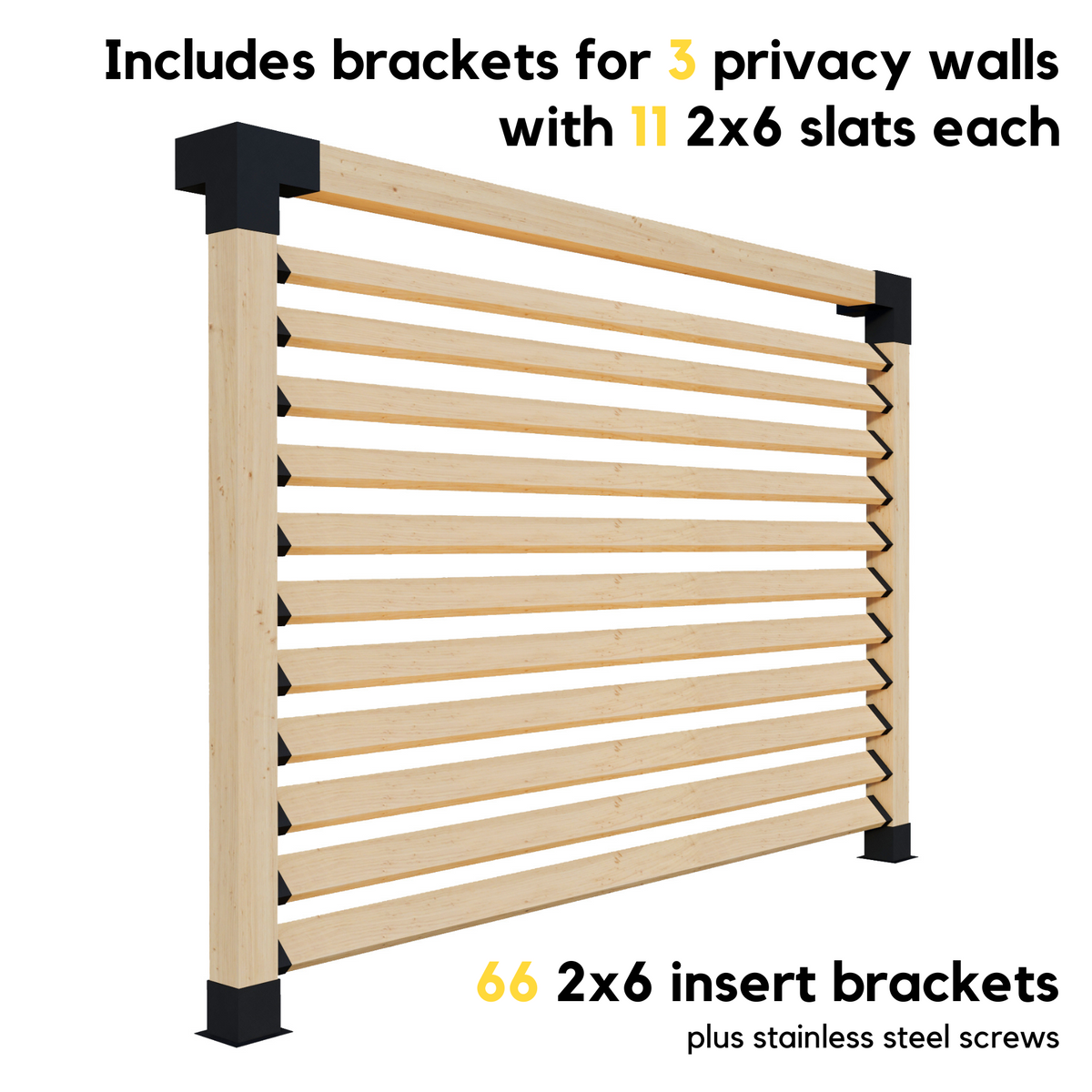 Attached Modern Pergola Kit