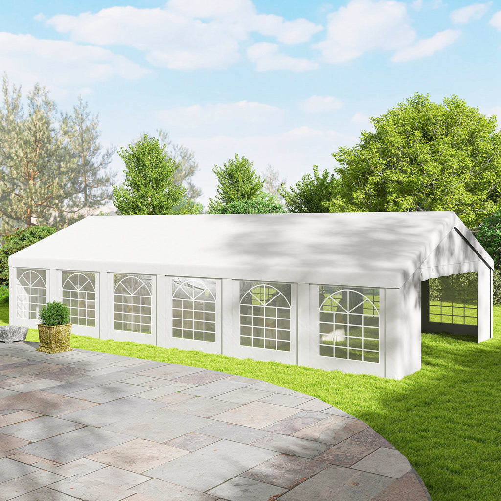 20' x 40' Heavy Duty Party Tent and Carport with 12 Sidewalls, White