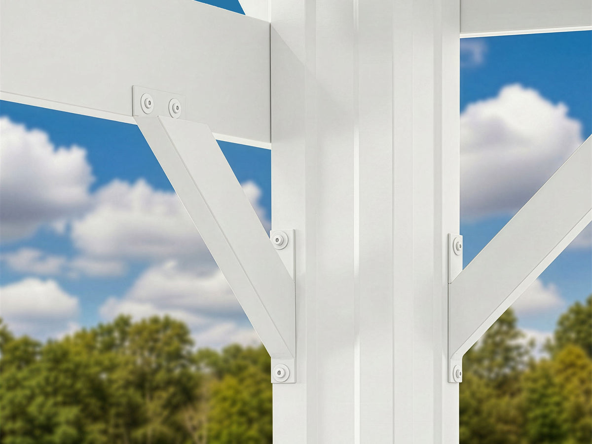 Stratford | 12x10 Steel Pergola – White