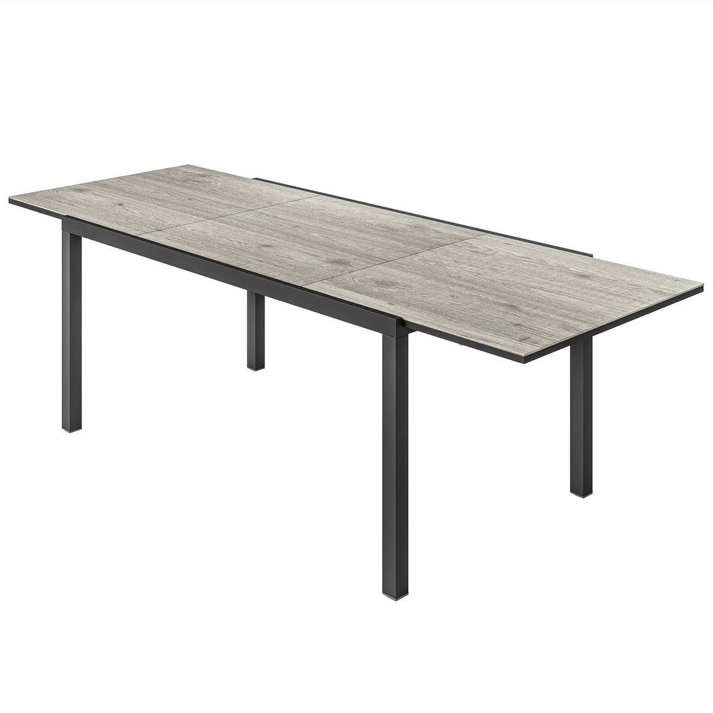 63"-94.5" Extendable Patio Dining Table for 6-8 People
