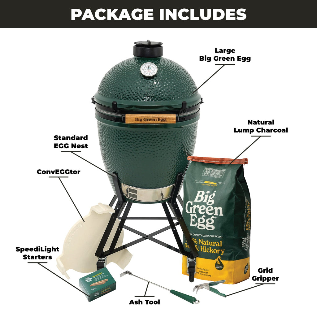 Large Big Green Egg + Standard Nest Package