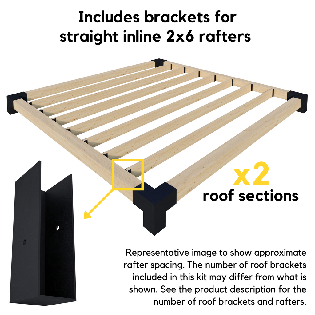 Pergola autoportante 8' x 22' avec toit