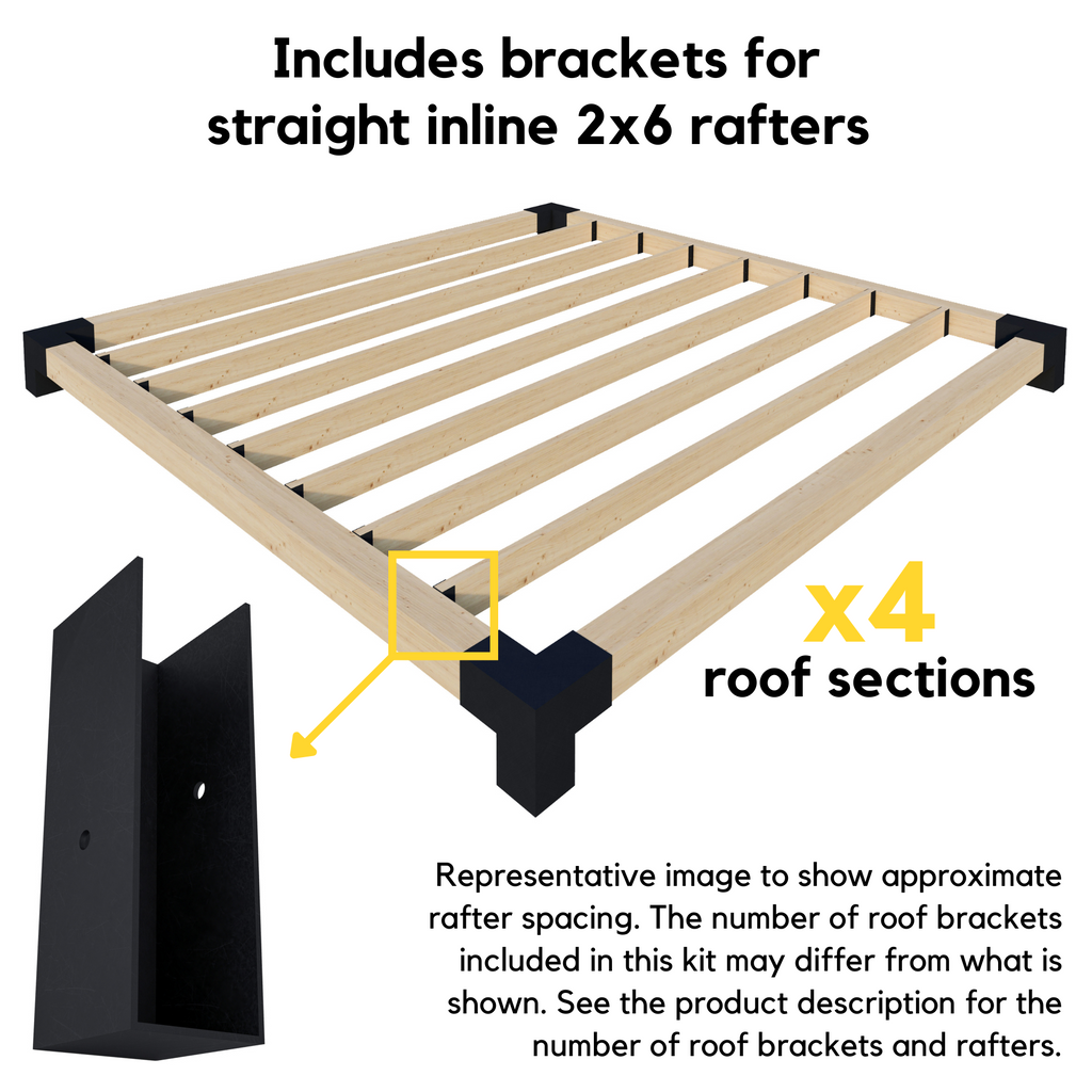 22' x 14' Pergola Attached to House with Roof