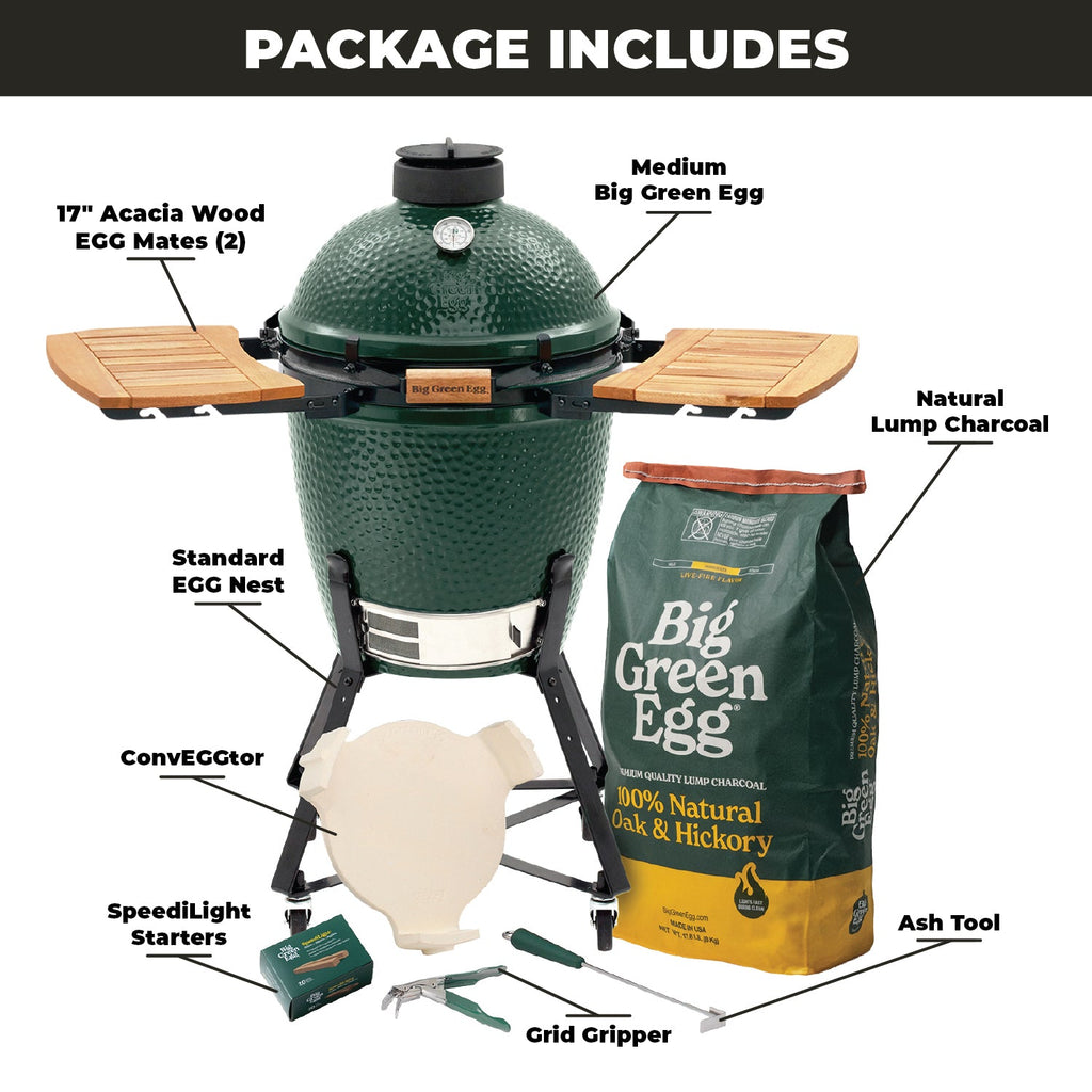 Medium Big Green Egg + Standard Nest + EGG Mates Package