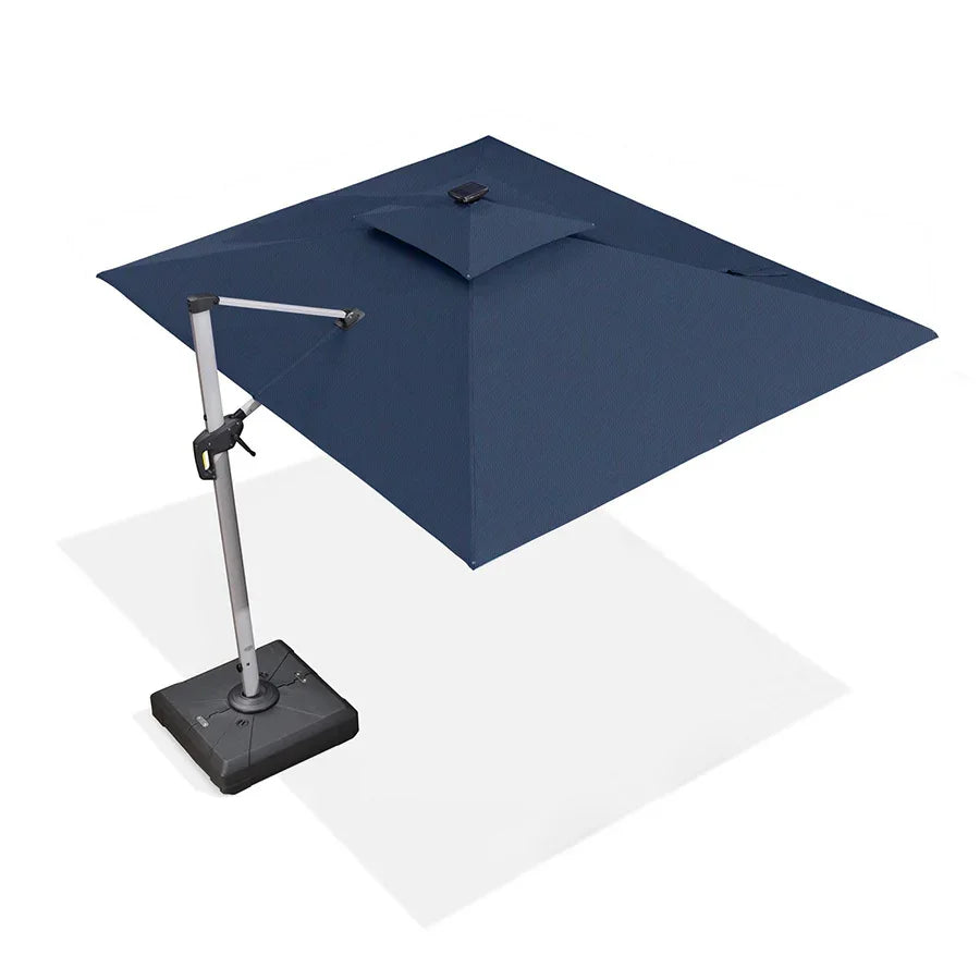 PURPLE LEAF SUNBRELLA Solar Cantilever Umbrella with Lights, Large Umbrellas For Outdoor Patio