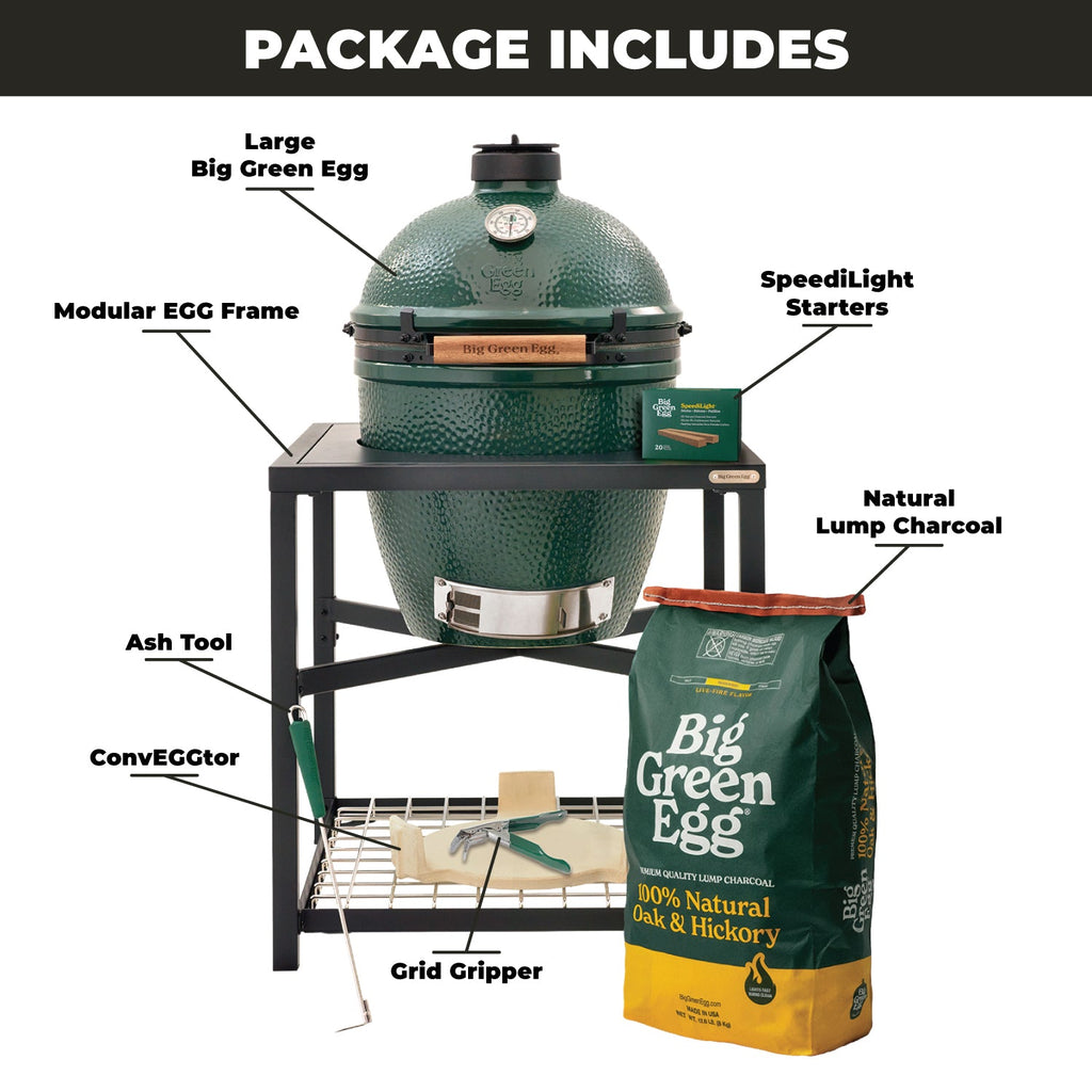 Large Big Green Egg + Modular Nest Package