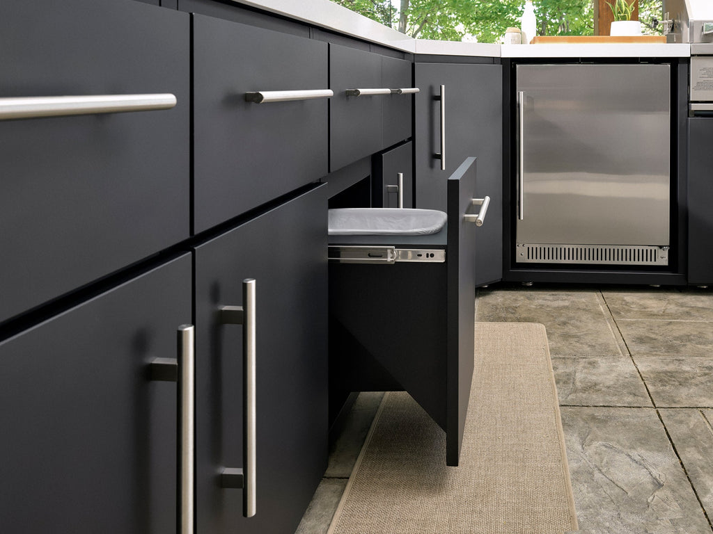 Emory | Corner Outdoor Kitchen Island with Bar Seating & Built-In Grill – Right