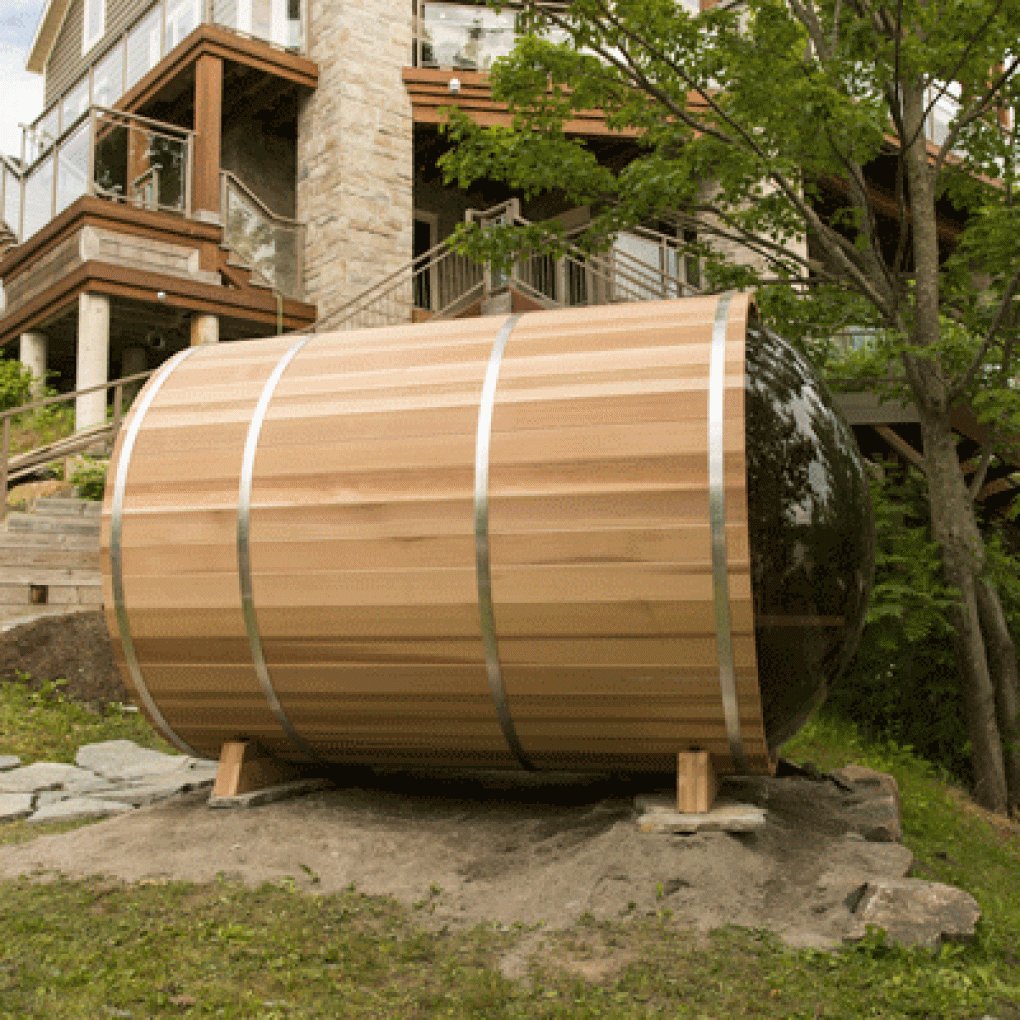 Saunas tonneau en cèdre à vue panoramique
