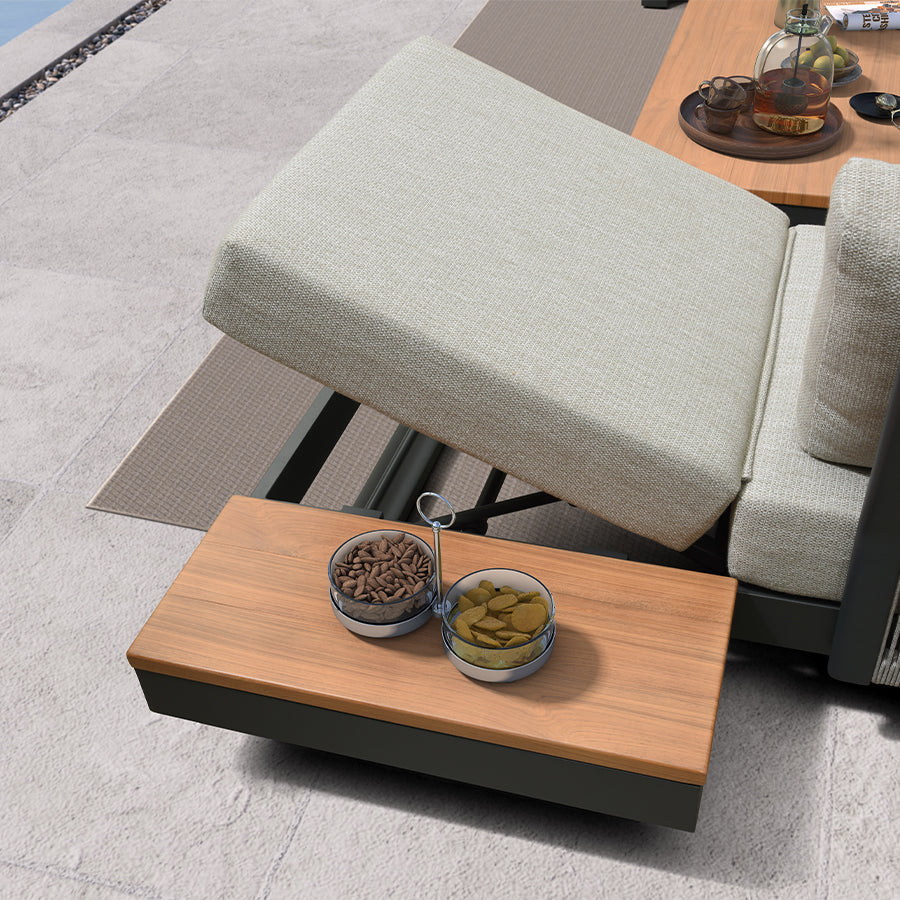 PURPLE LEAF Milan Modular Outdoor Sectional with Olefin Cushions and Slot-In Backrests for Porch Backyard