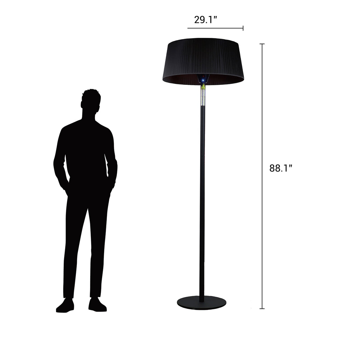 Paragon Outdoor GLOW Freestanding Infrared Heat Lamp (Black) OH-E815B