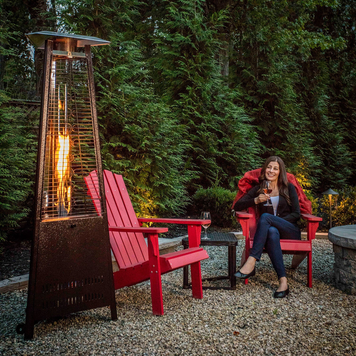 Paragon Outdoor BOOST Gas Flame Tower Heater (Hammered Bronze) OH-M642B
