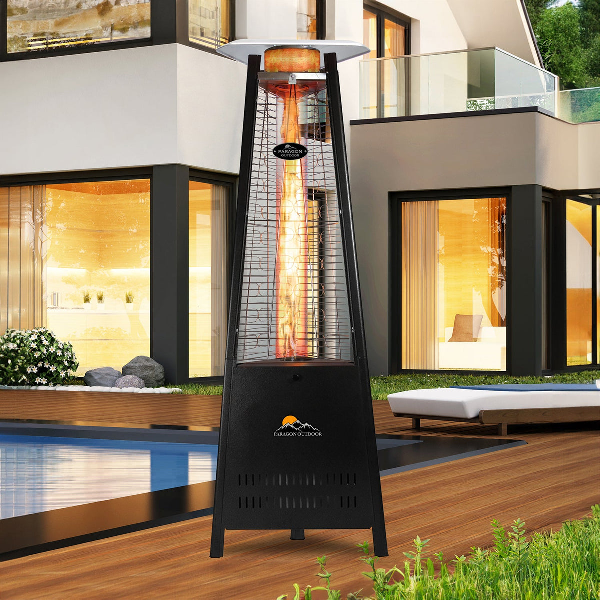 Paragon Outdoor BOOST Gas Flame Tower Heater (Hammered Black) OH-M642BL
