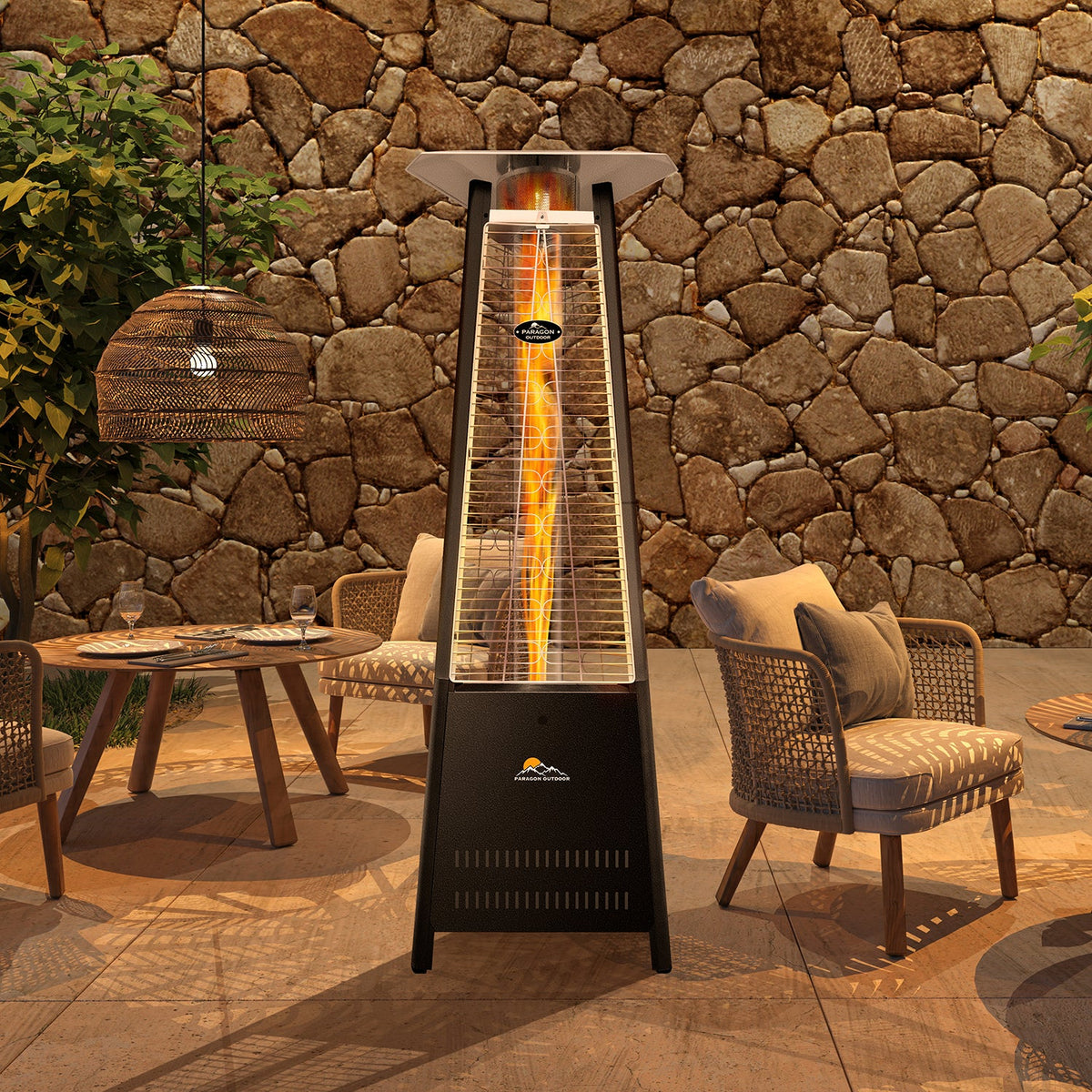 Paragon Outdoor BOOST Gas Flame Tower Heater (Hammered Black) OH-M642BL