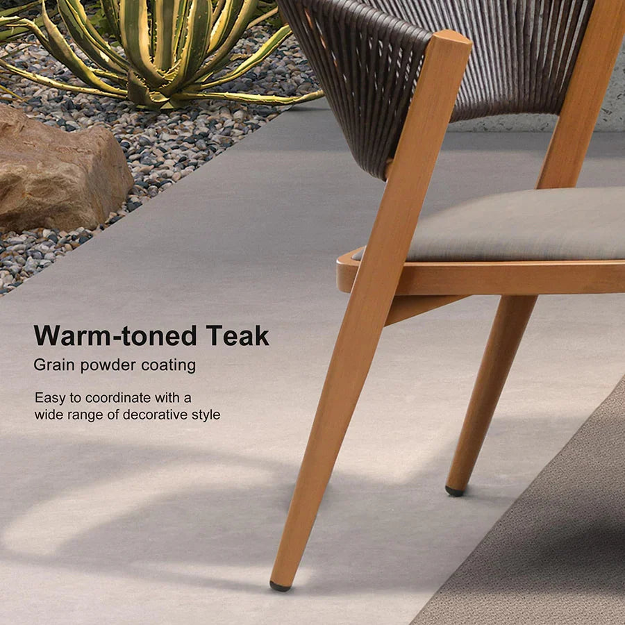 PURPLE LEAF 7 / 9 / 11 pcs Outdoor Dining Set Patio Dining Furniture for Lawn Backyard Deck Brown