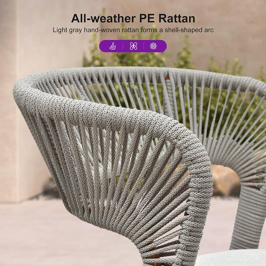 PURPLE LEAF 7 / 9 / 11 pcs Outdoor Dining Set Patio Dining Furniture for Lawn Backyard Deck Brown