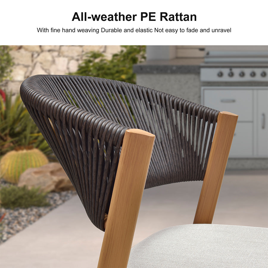 PURPLE LEAF 7 / 9 / 11 pcs Outdoor Dining Set Patio Dining Furniture for Lawn Backyard Deck Brown