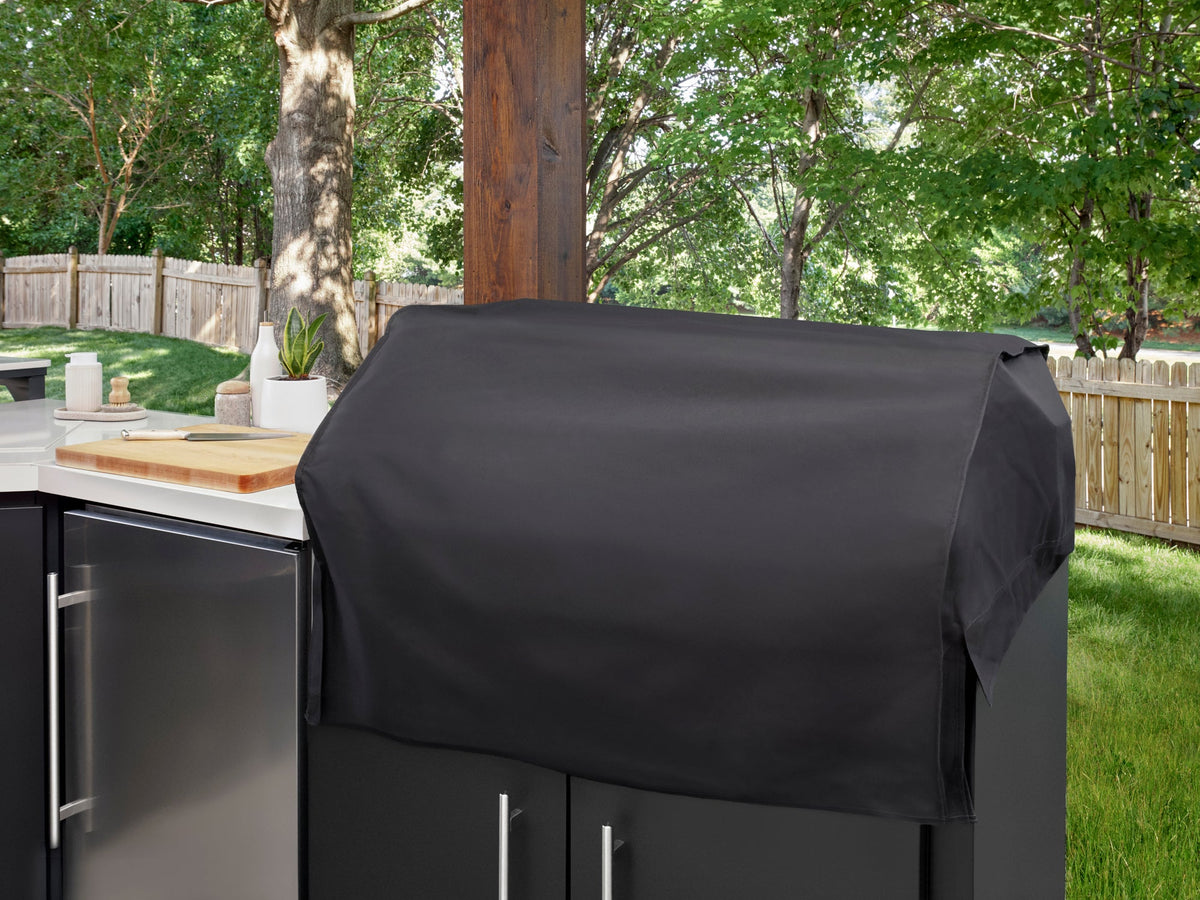 Emory | Corner Outdoor Kitchen Island with Built-In Grill & Pizza Oven