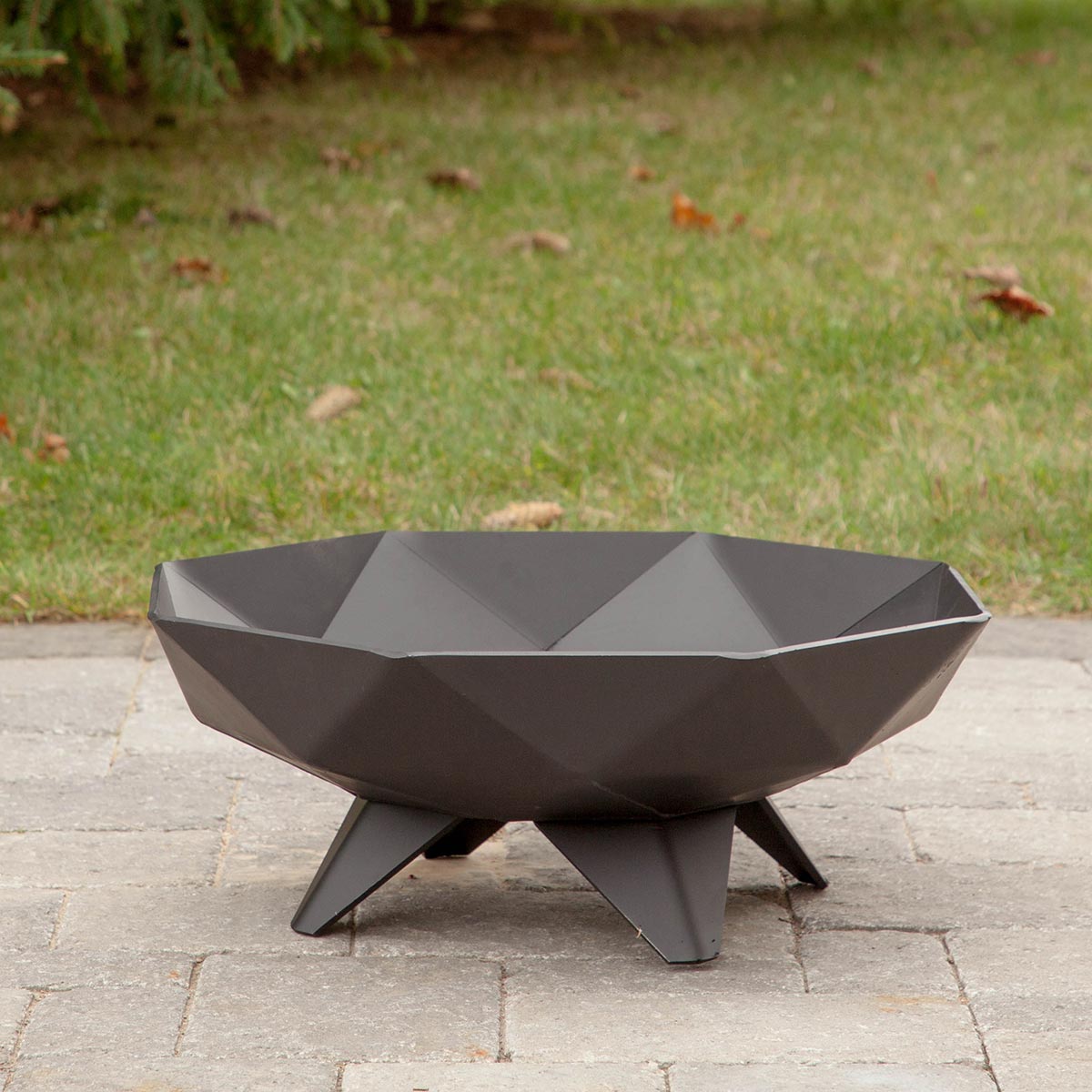 Iron Embers 3' Polygon Fire Pit Package with Spark Screen (Double Door)