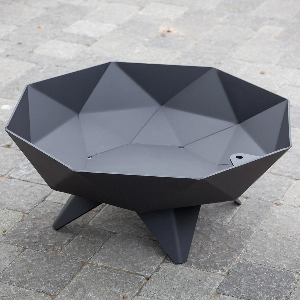 Iron Embers 3' Polygon Fire Pit Package with Spark Screen (Double Door)