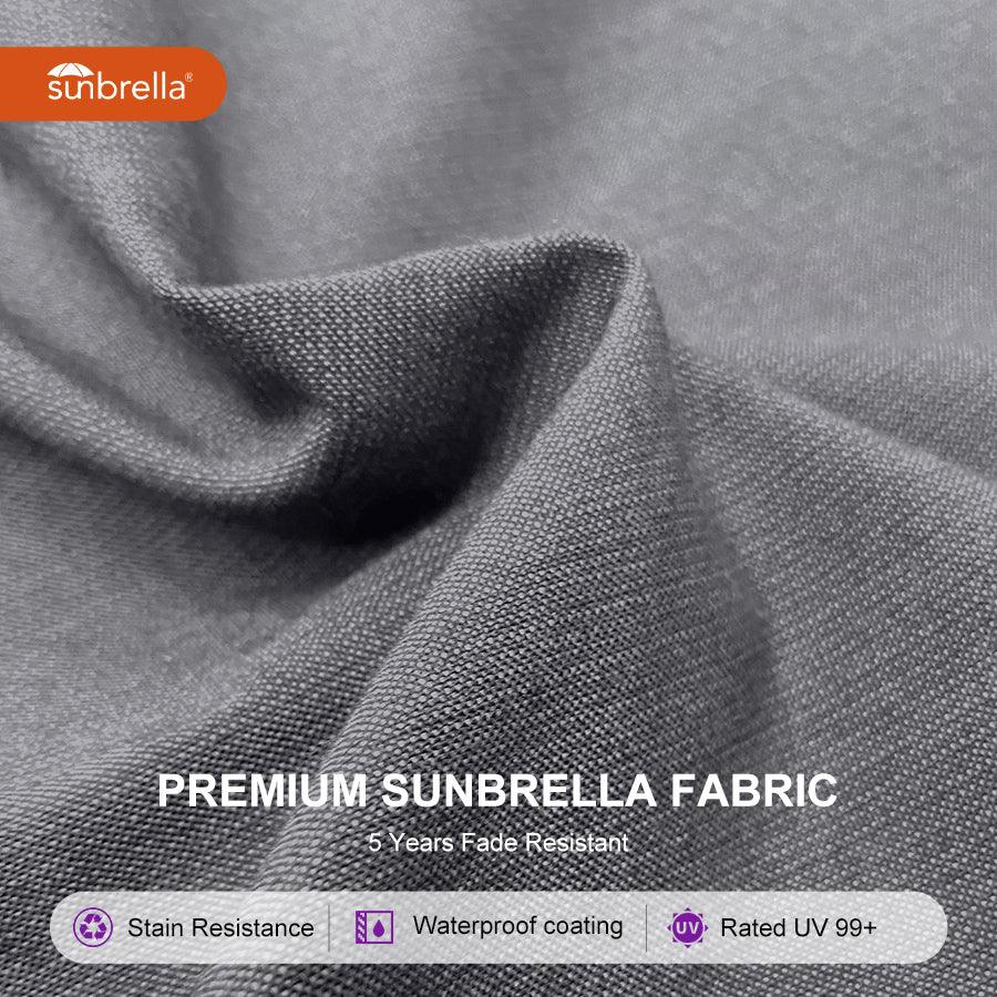 PURPLE LEAF – Parasol de terrasse Premium Classic SUNBRELLA déporté