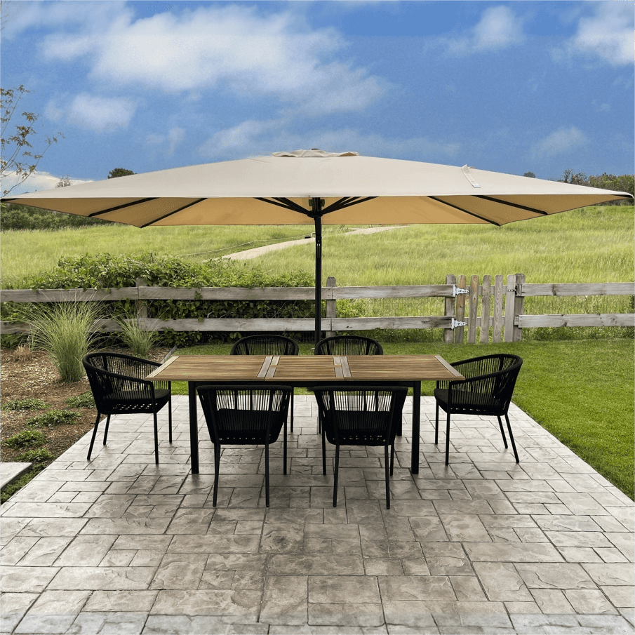 PURPLE LEAF Outdoor Sun Heavy Duty Cantilever Umbrella for Patio, Porch, Beach
