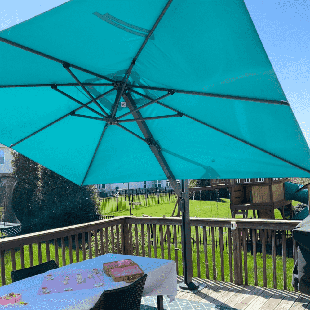 PURPLE LEAF Outdoor Sun Heavy Duty Cantilever Umbrella for Patio, Porch, Beach