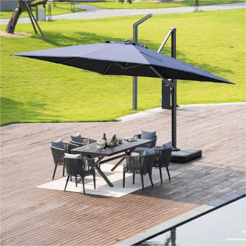 PURPLE LEAF Outdoor Sun Heavy Duty Cantilever Umbrella for Patio, Porch, Beach