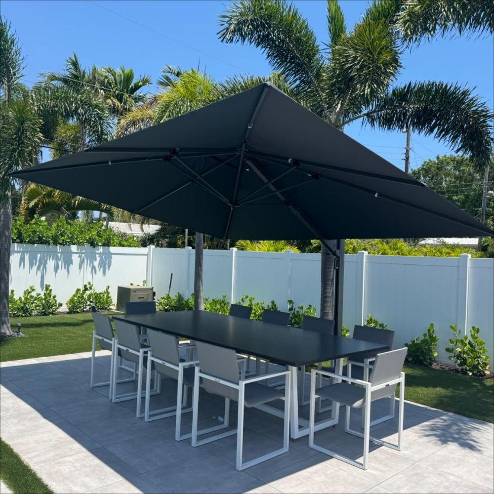 PURPLE LEAF Outdoor Sun Heavy Duty Cantilever Umbrella for Patio, Porch, Beach