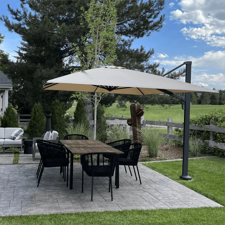 PURPLE LEAF Outdoor Sun Heavy Duty Cantilever Umbrella for Patio, Porch, Beach