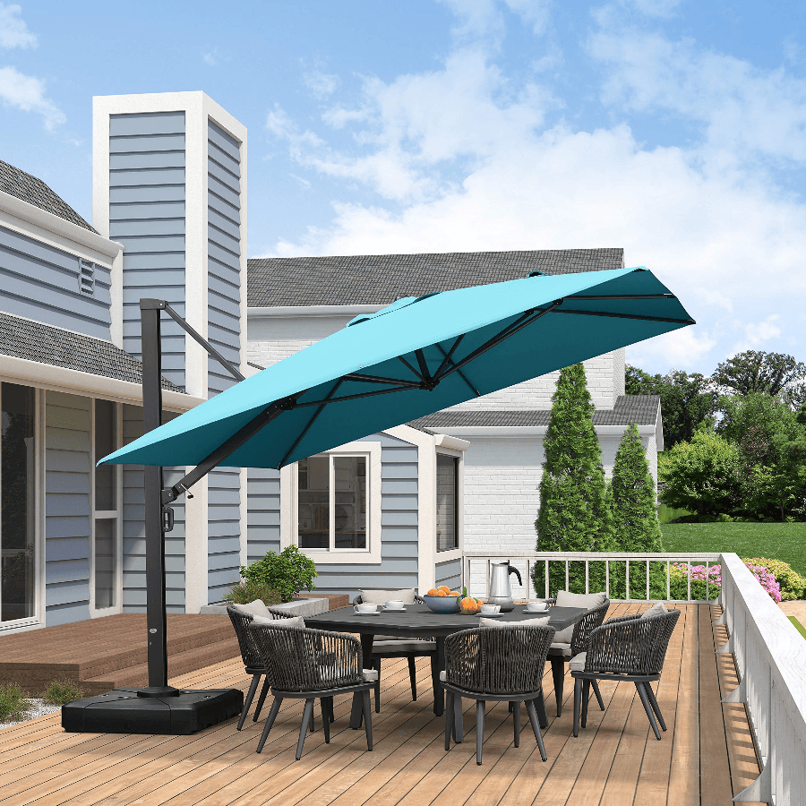 PURPLE LEAF Outdoor Sun Heavy Duty Cantilever Umbrella for Patio, Porch, Beach