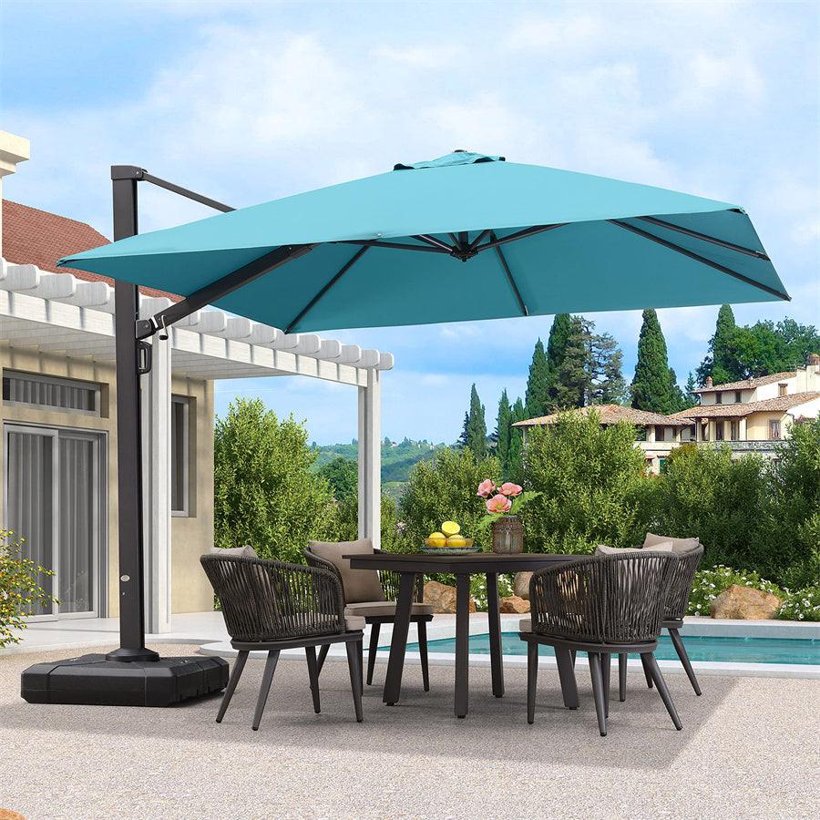 PURPLE LEAF Outdoor Sun Heavy Duty Cantilever Umbrella for Patio, Porch, Beach