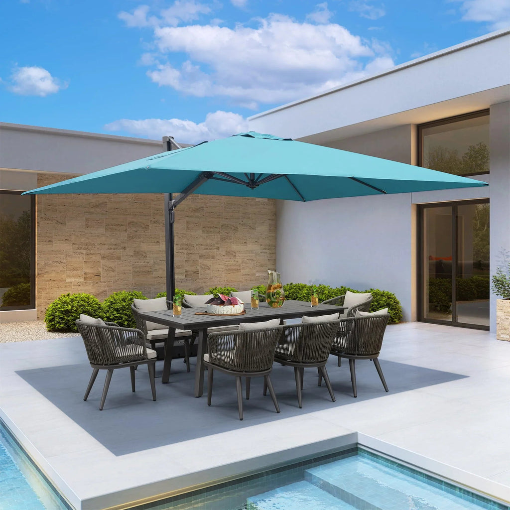 PURPLE LEAF Outdoor Sun Heavy Duty Cantilever Umbrella for Patio, Porch, Beach