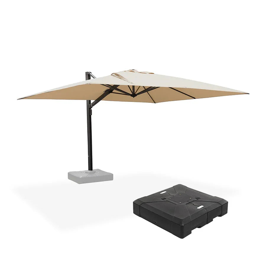 PURPLE LEAF Outdoor Sun Heavy Duty Large Cantilever Umbrella with Base