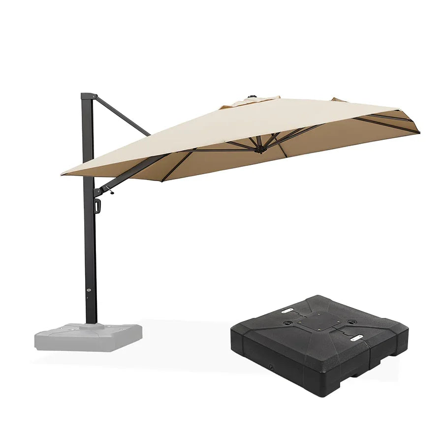 PURPLE LEAF Outdoor Sun Heavy Duty Large Cantilever Umbrella with Base