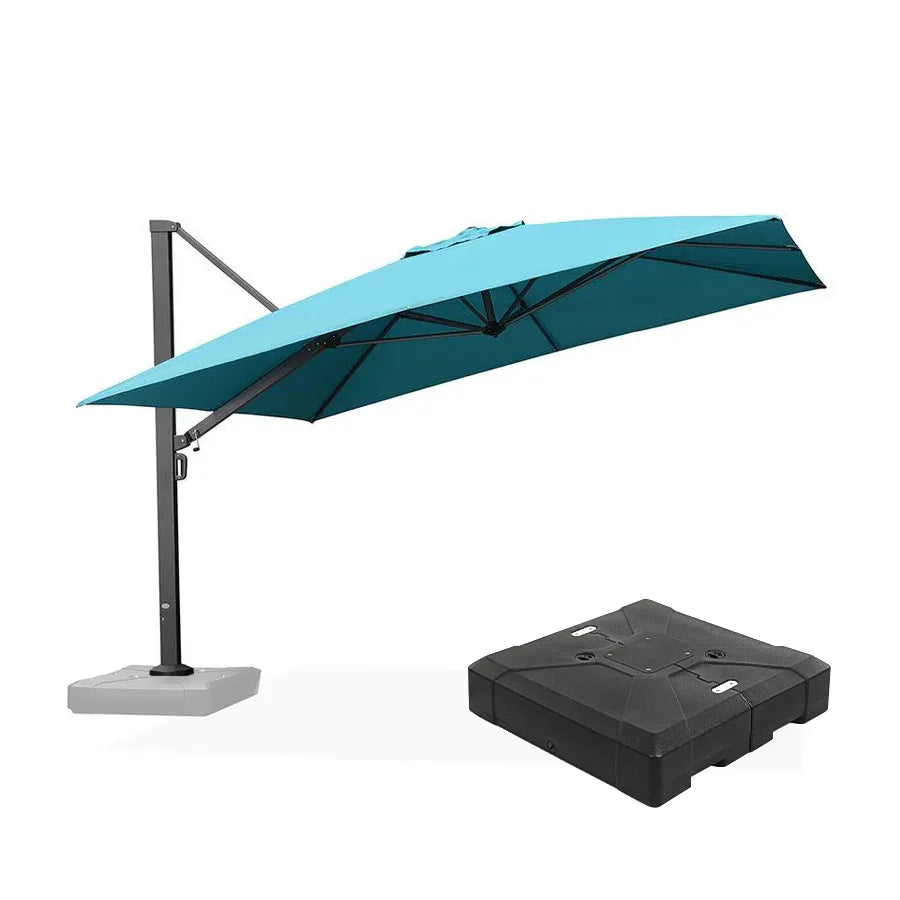 PURPLE LEAF Outdoor Sun Heavy Duty Large Cantilever Umbrella with Base