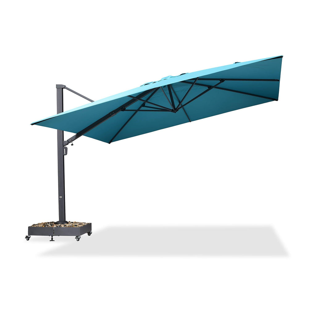 PURPLE LEAF Heavy Duty Cantilever Patio Umbrella Extra Large Outdoor Umbrella for Yard, Garden, Pool